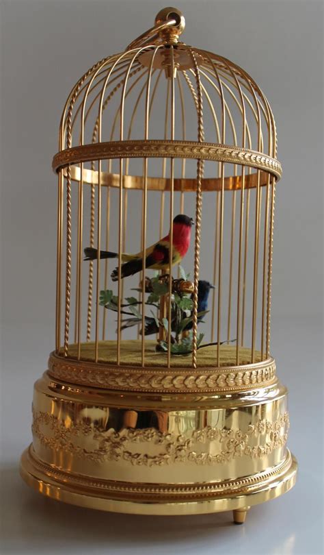 yellow bird musoc box metal|Yellow Singing Bird Music Box .